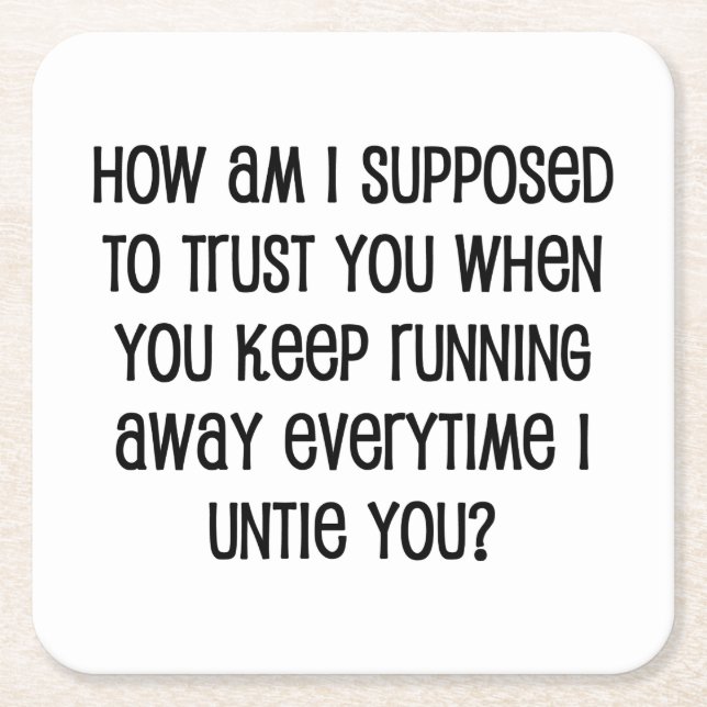 Trust Square Paper Coaster (Front)