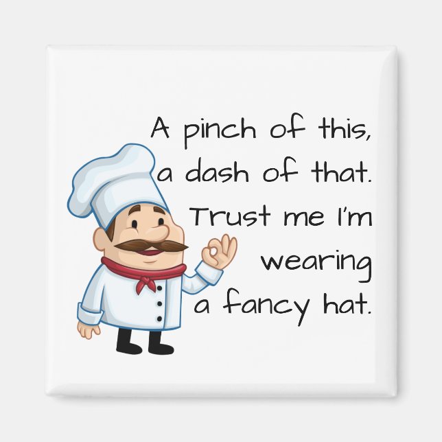 Trust the Chef Funny Poem Magnet (Front)