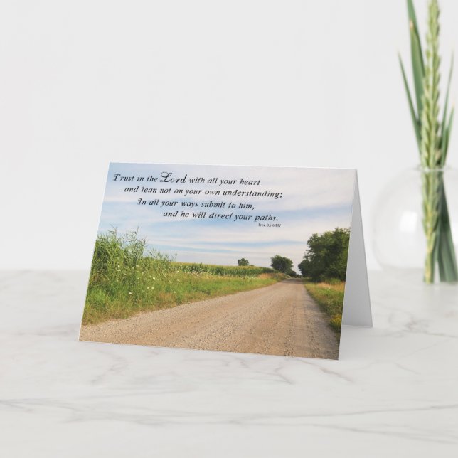 Trust the Lord with All your Heart -Scripture Card (Front)