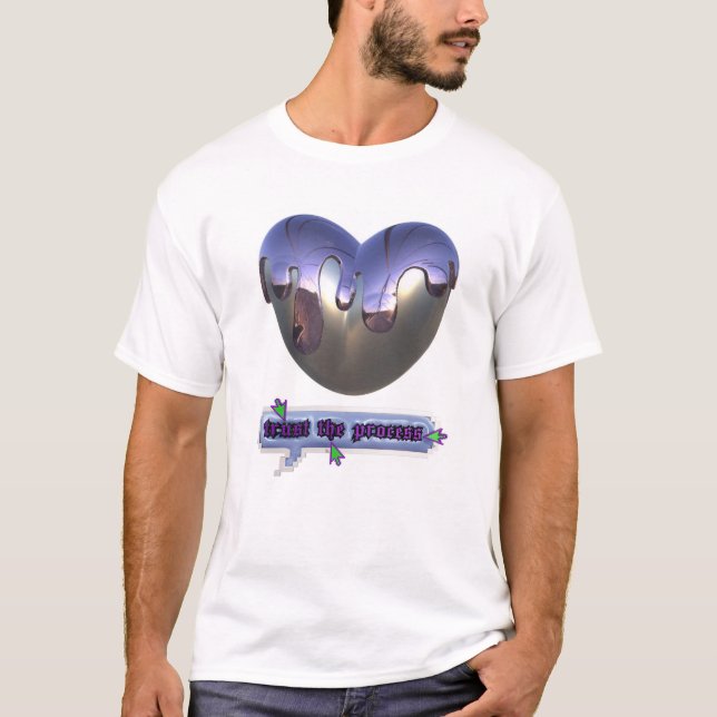  Trust the Melting Chrome Heart T-Shirt (Front)