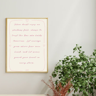 Trust the One Who Holds Tomorrow Poster