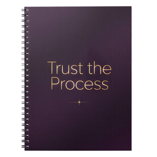 Trust the Process – Elegant Purple Motivational  Notebook (Front)