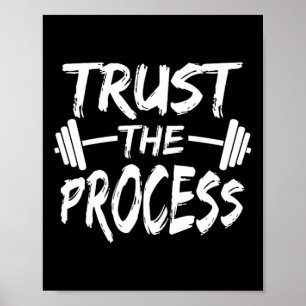 Trust The Process Motivational Quote Gym Workout Poster