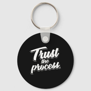 Trust The Process Motivational Quote Workout Gym Key Ring