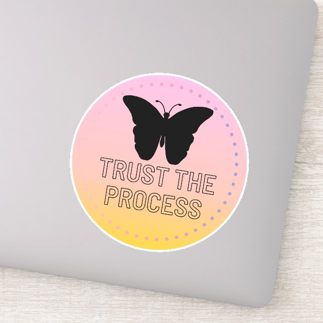 Trust The Process With Black Butterfly (Detail)