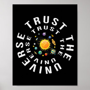Trust The Universe Astrology Spiritual Yoga  Poster