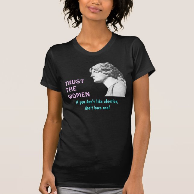 TRUST THE WOMEN dark shirt (Front)