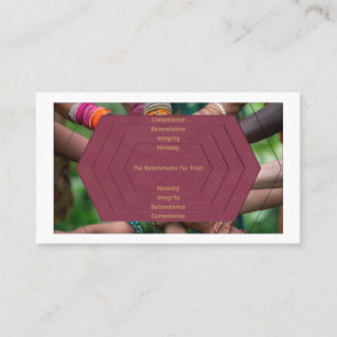 Trust →Transformational Leadership (w/QR code) Business Card