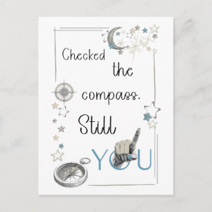 Trust Your Inner Compass. Self Care Afirmation Announcement Postcard
