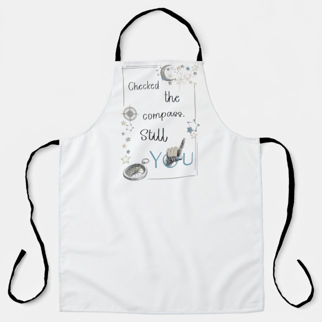 Trust Your Inner Compass. Self Care Afirmation Apron (Front)