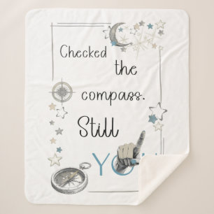 Trust Your Inner Compass. Self Care Afirmation Sherpa Blanket