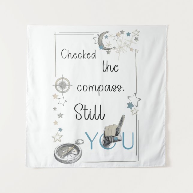 Trust Your Inner Compass. Self Care Afirmation Tapestry (Front)