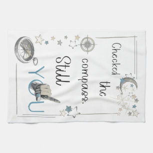Trust Your Inner Compass. Self Care Afirmation Tea Towel