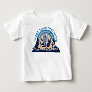 Trust Your Instincts Arctic Wolf Adventure Art Baby T-Shirt