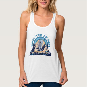 Trust Your Instincts Arctic Wolf Adventure Art Singlet