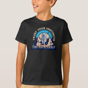Trust Your Instincts Arctic Wolf Adventure Art T-Shirt