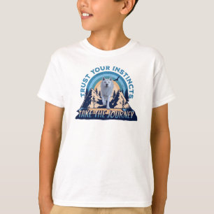 Trust Your Instincts Arctic Wolf Adventure Art T-Shirt