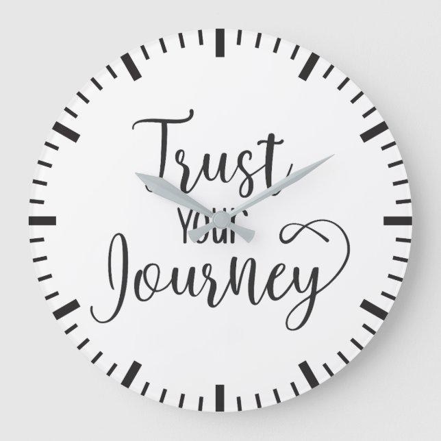 Trust Your Journey - Success Hustle Motivation Large Clock (Front)