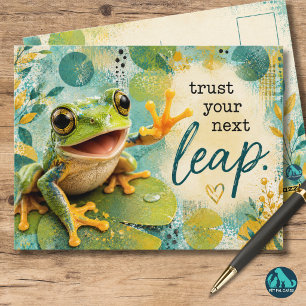 Trust Your Next Leap Motivational Quote Postcard