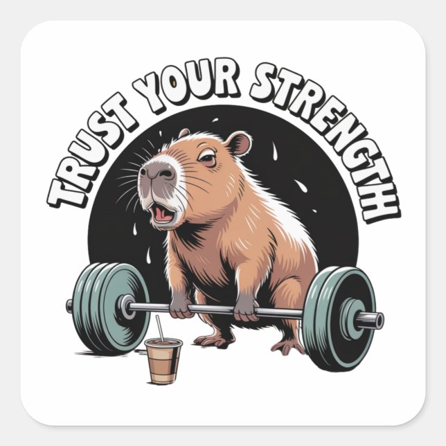 Trust Your Strength Square Sticker (Front)