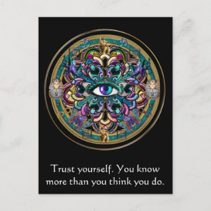 Trust Yourself ~ The Eyes of the World Mandala Postcard