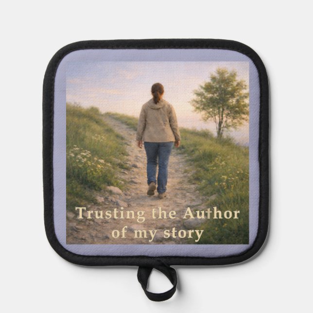 Trusting the Author Pot Holder (Front)