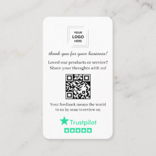 Trustpilot QR Review Handout Business Style Card