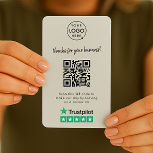 Trustpilot Reviews   Business Review Us Grey QR Business Card