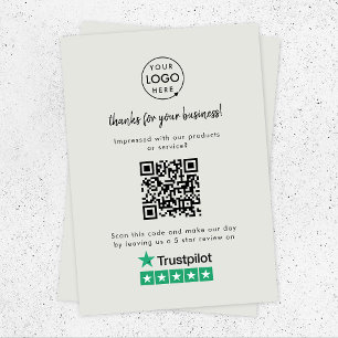 Trustpilot Reviews   Business Review Us Grey QR Enclosure Card