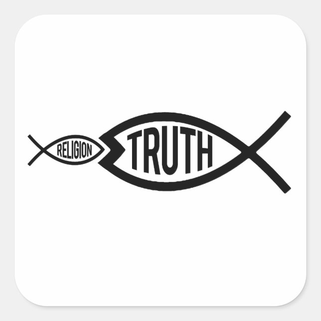 Truth is greater than Religion Square Sticker (Front)