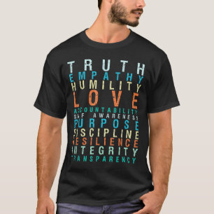 Truth Love Empathy Self Awareness Insrational Word T-Shirt