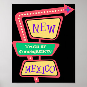 Truth Or Consequences New Mexico Nm Retro Vintage  Poster