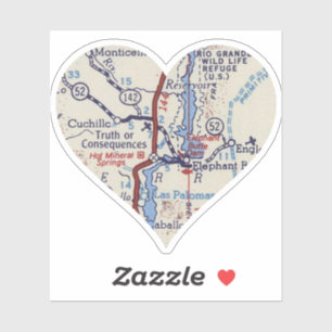 Truth or Consequences Vintage Map