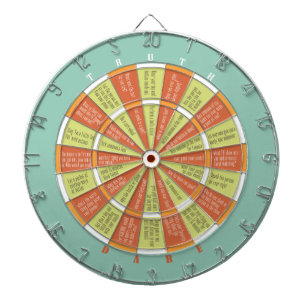 Truth or Dare Aqua/Orange (w/kissing) Dartboard