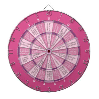 Truth or Dare (no kissing) Pink Dartboard