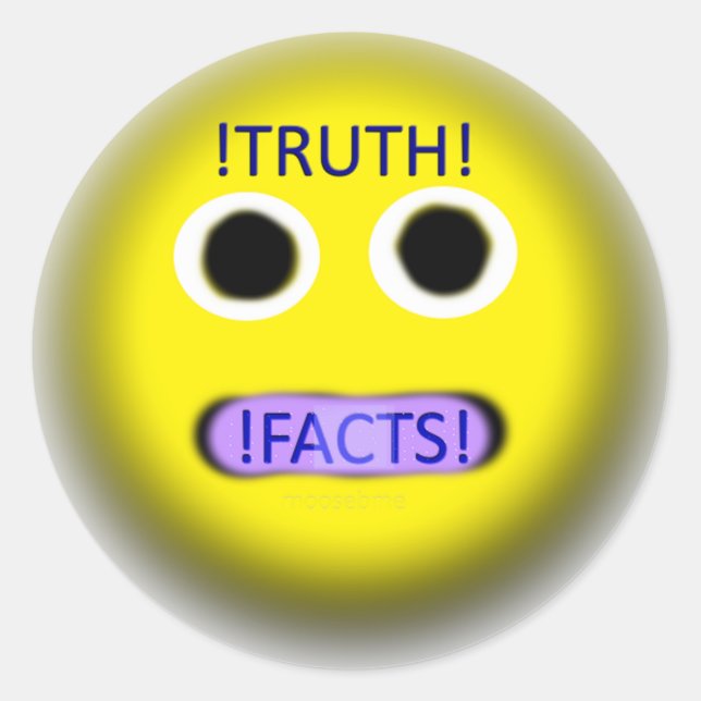 Truth Over Censored Facts! Emoji Classic Round Sticker (Front)