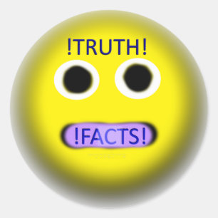 Truth Over Censored Facts! Emoji Classic Round Sticker