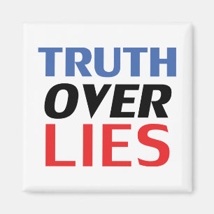 "Truth over Lies" blue white red black - magnet