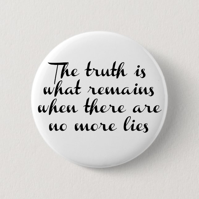 Truth Remains 6 Cm Round Badge (Front)