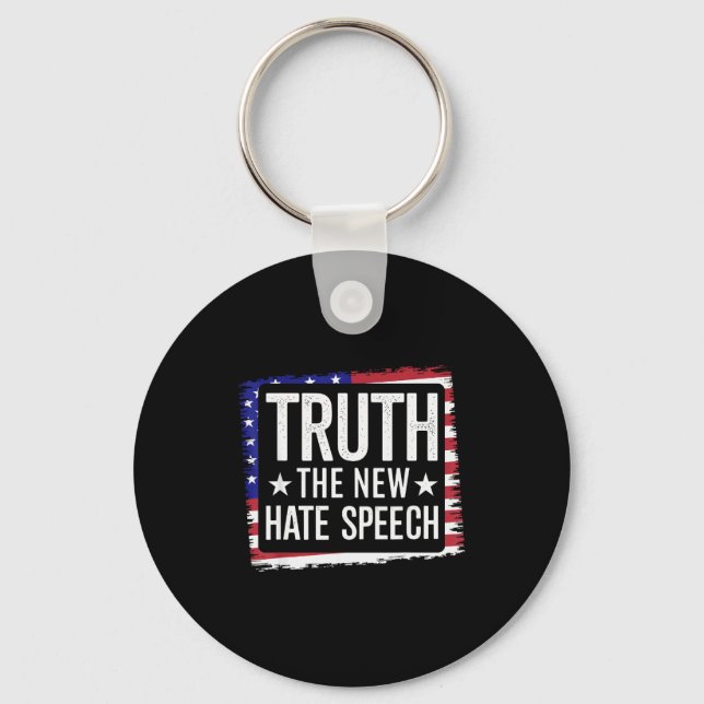 Truth The New Hate Speech Against Dei Litical Corr Key Ring (Front)