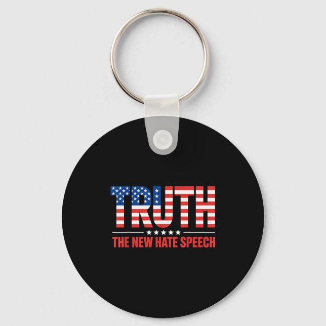 Truth The New Hate Speech Litical Correctness Usa  Key Ring (Front)