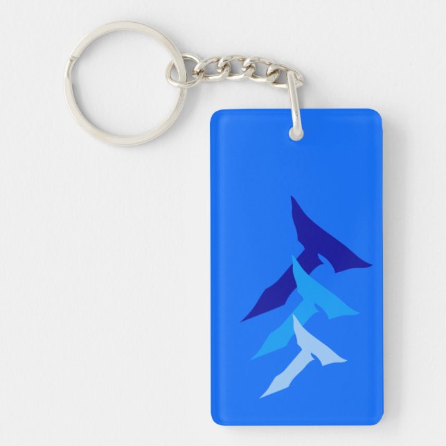 truth transcends blue keychain (Front)