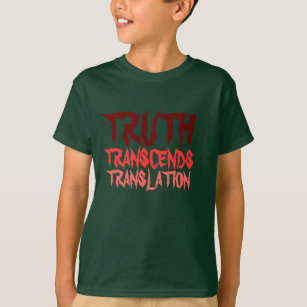 TRUTH TRANSCENDS YOUTH RED RAGLAN T-Shirt