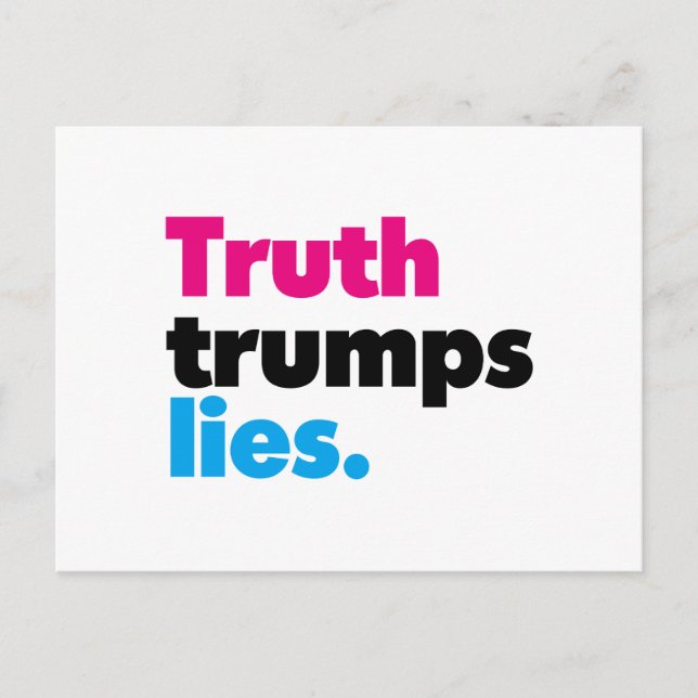 Truth trumps lies Postcard (Front)