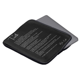 Truth victory courage poem poster wall art Poster Laptop Sleeve
