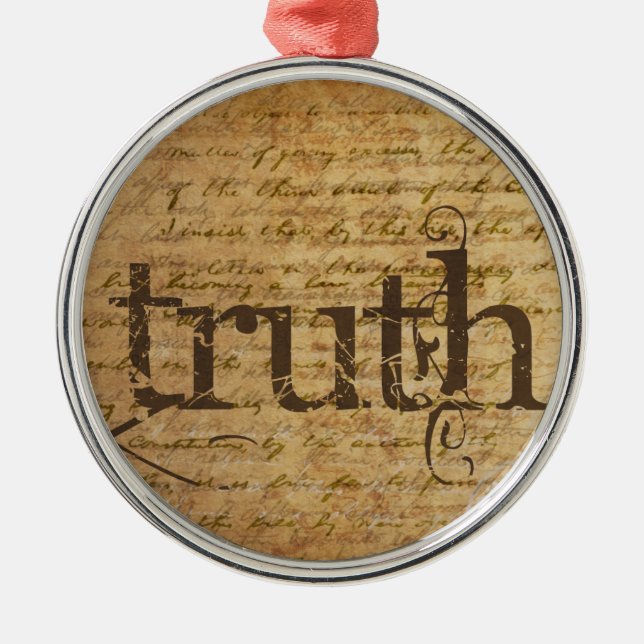 Truth Vintage Metal Tree Decoration (Front)