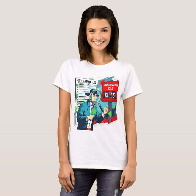  Truth vs. Misinformation: Verify Before You Share T-Shirt (Front Full)
