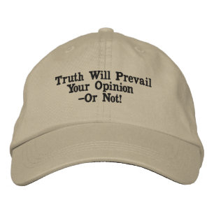 Truth will Prevail -Khaki Embroidered Hat