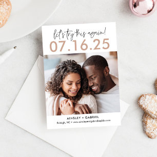 Try Again Editable Colour Save The Date Card