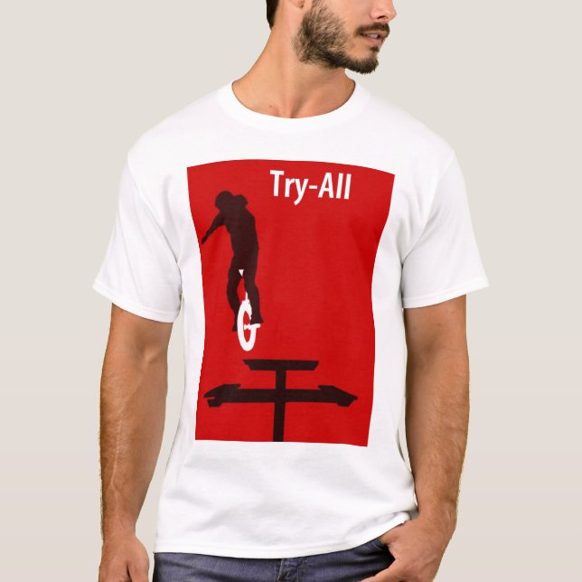 Try-All unicycle (Graham Burnett) T-Shirt (Front)